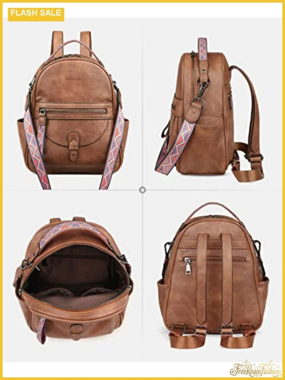 Vegan Leather Mini Backpack Purse for Women Small Daypack Travel